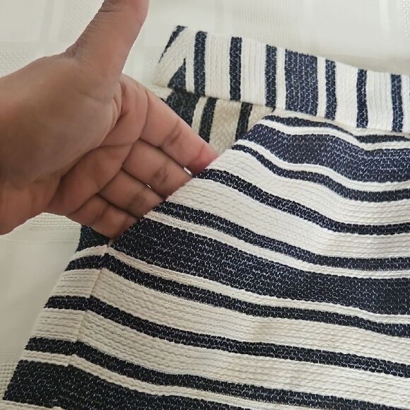 Banana Republic Navy Blue and White A-Line Mini Skirt - Picture 6 of 16